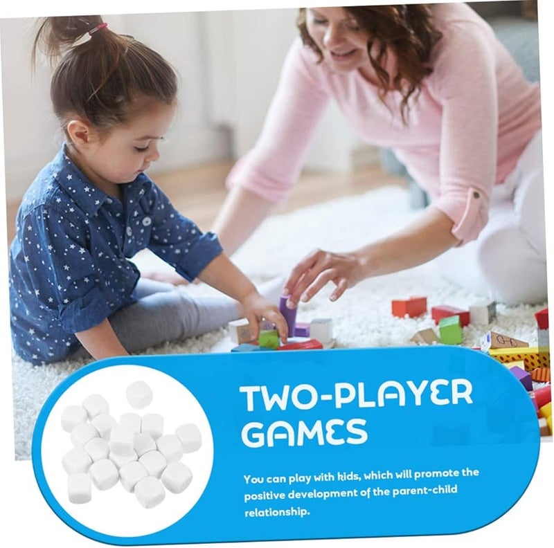 90 Pcs Blank Acrylic Dice Set For Math Teaching Board Games Smooth Rounded Corners - Image 4